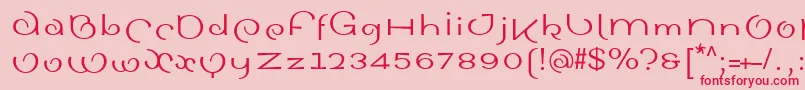 フォントSinahsansLtRoman – ピンクの背景に赤い文字