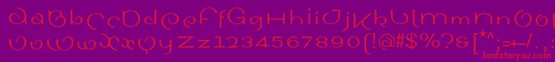 SinahsansLtRoman Font – Red Fonts on Purple Background