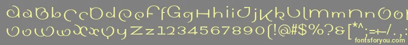 SinahsansLtRoman-fontti – keltaiset fontit harmaalla taustalla