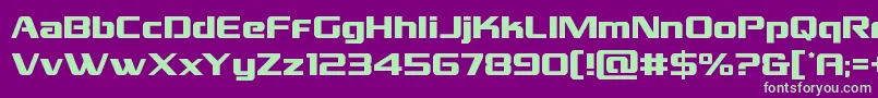 Grandnational Font – Green Fonts on Purple Background