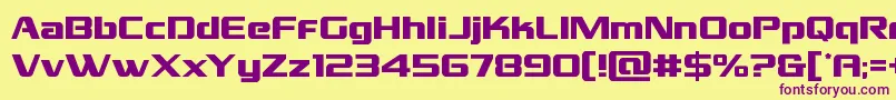 Grandnational Font – Purple Fonts on Yellow Background