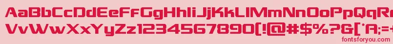 Grandnational Font – Red Fonts on Pink Background