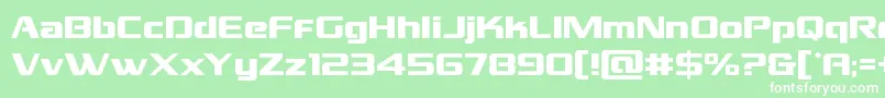 フォントGrandnational – 緑の背景に白い文字