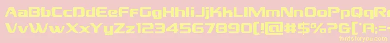 Grandnational Font – Yellow Fonts on Pink Background