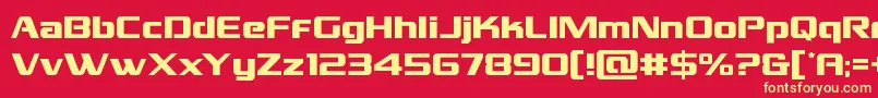 Grandnational Font – Yellow Fonts on Red Background