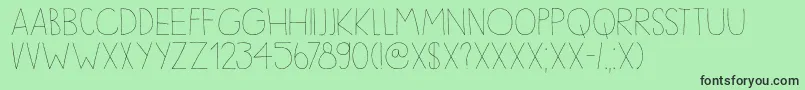 DkSleepyTime Font – Black Fonts on Green Background