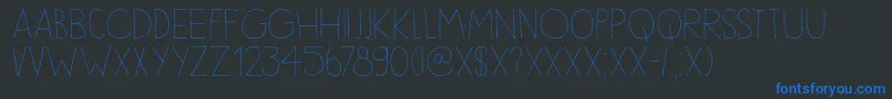 DkSleepyTime Font – Blue Fonts on Black Background