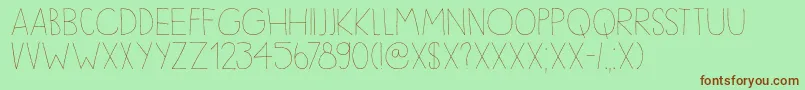 DkSleepyTime Font – Brown Fonts on Green Background