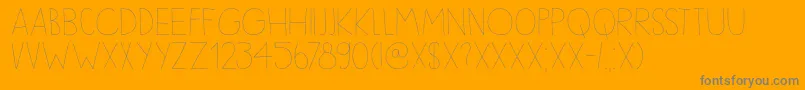 DkSleepyTime Font – Gray Fonts on Orange Background