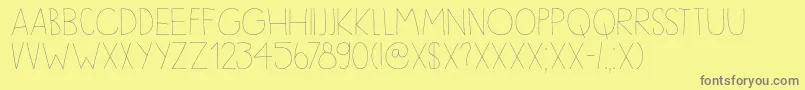 DkSleepyTime Font – Gray Fonts on Yellow Background