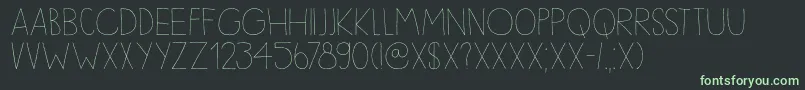 フォントDkSleepyTime – 黒い背景に緑の文字