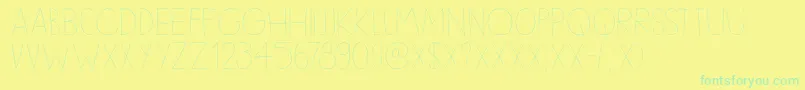 DkSleepyTime-Schriftart – Grüne Schriften auf gelbem Hintergrund
