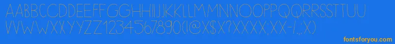 Fonte DkSleepyTime – fontes laranjas em um fundo azul
