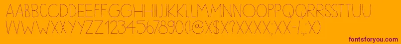 DkSleepyTime Font – Purple Fonts on Orange Background
