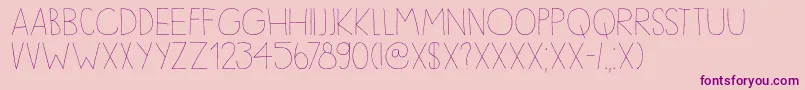 DkSleepyTime Font – Purple Fonts on Pink Background