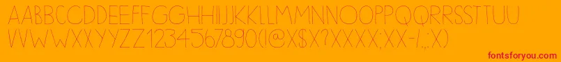 DkSleepyTime Font – Red Fonts on Orange Background