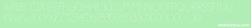 DkSleepyTime Font – White Fonts on Green Background