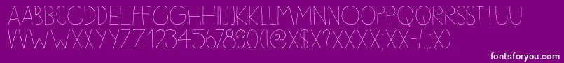 フォントDkSleepyTime – 紫の背景に白い文字