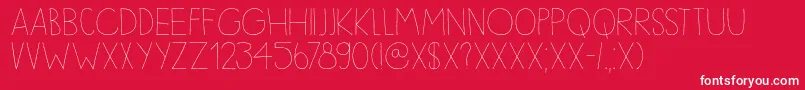 DkSleepyTime Font – White Fonts on Red Background