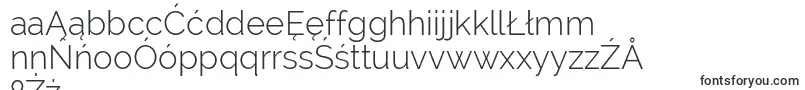 RalewayLightフォントについての詳細 フォントRalewayLight – ポーランドのフォント