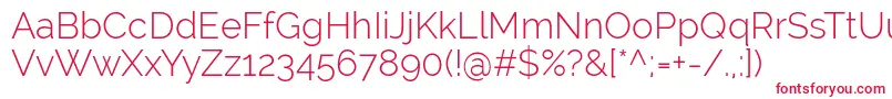 RalewayLight Font – Red Fonts