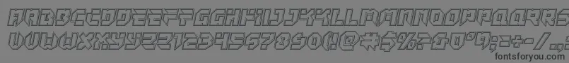 Tokyodrifterengrave Font – Black Fonts on Gray Background