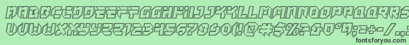 Tokyodrifterengrave Font – Black Fonts on Green Background