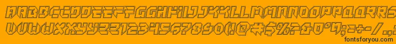 Tokyodrifterengrave Font – Black Fonts on Orange Background