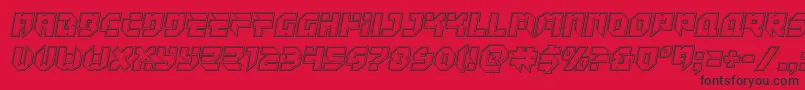 Tokyodrifterengrave Font – Black Fonts on Red Background