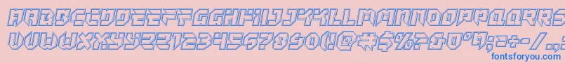 Tokyodrifterengrave Font – Blue Fonts on Pink Background
