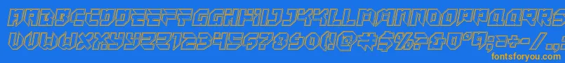 Tokyodrifterengrave Font – Orange Fonts on Blue Background