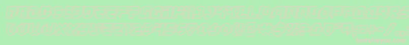 Tokyodrifterengrave Font – Pink Fonts on Green Background