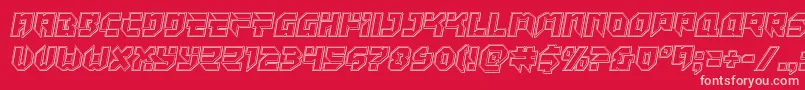 Tokyodrifterengrave Font – Pink Fonts on Red Background