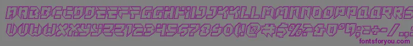 Tokyodrifterengrave Font – Purple Fonts on Gray Background