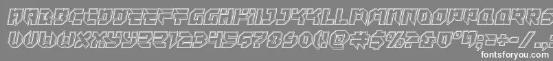 Tokyodrifterengrave Font – White Fonts on Gray Background