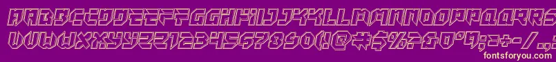 Tokyodrifterengrave Font – Yellow Fonts on Purple Background