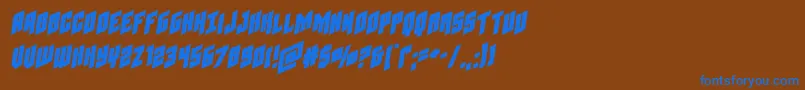 Galaxyforceexpandsemital Font – Blue Fonts on Brown Background