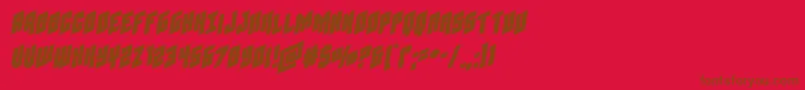 Galaxyforceexpandsemital Font – Brown Fonts on Red Background