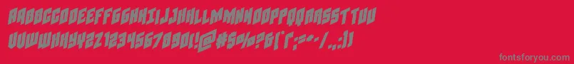 Galaxyforceexpandsemital Font – Gray Fonts on Red Background