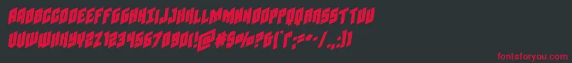 Czcionka Galaxyforceexpandsemital – czerwone czcionki na czarnym tle