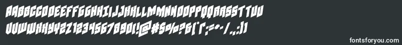フォントGalaxyforceexpandsemital – 黒い背景に白い文字
