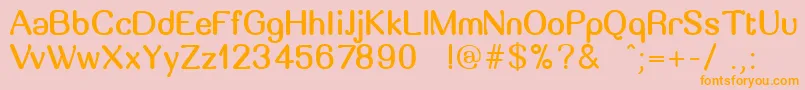 MassaBold Font – Orange Fonts on Pink Background