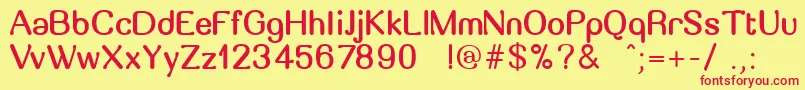 MassaBold Font – Red Fonts on Yellow Background