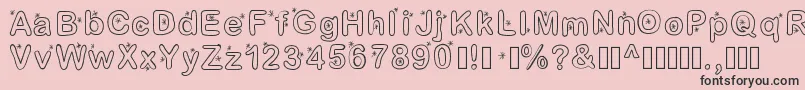 Lettreetoile Font – Black Fonts on Pink Background