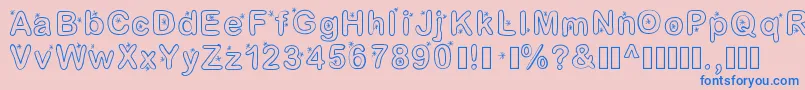 Lettreetoile Font – Blue Fonts on Pink Background