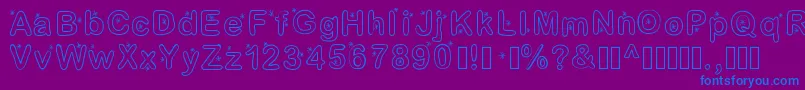 Lettreetoile Font – Blue Fonts on Purple Background