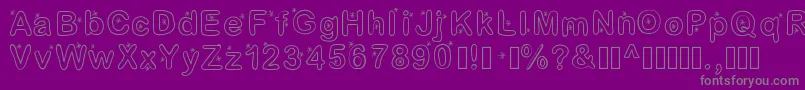 Lettreetoile Font – Gray Fonts on Purple Background