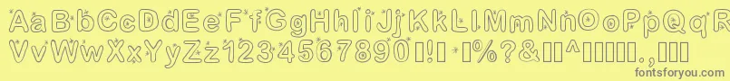 Lettreetoile Font – Gray Fonts on Yellow Background