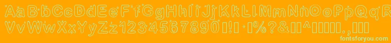 Lettreetoile Font – Green Fonts on Orange Background