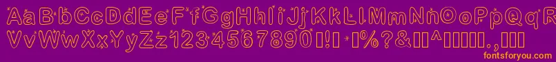Lettreetoile Font – Orange Fonts on Purple Background